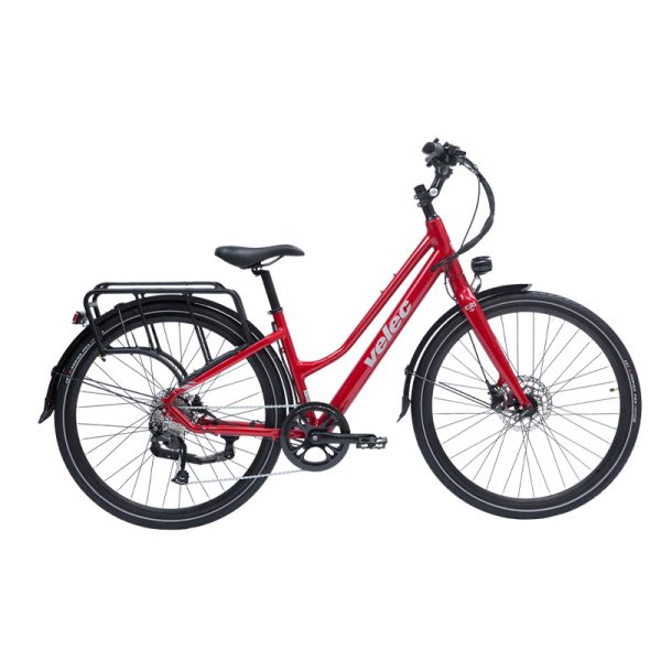 Vélo électrique Velec Citi-500-Rouge-Small-Medium-Step-through