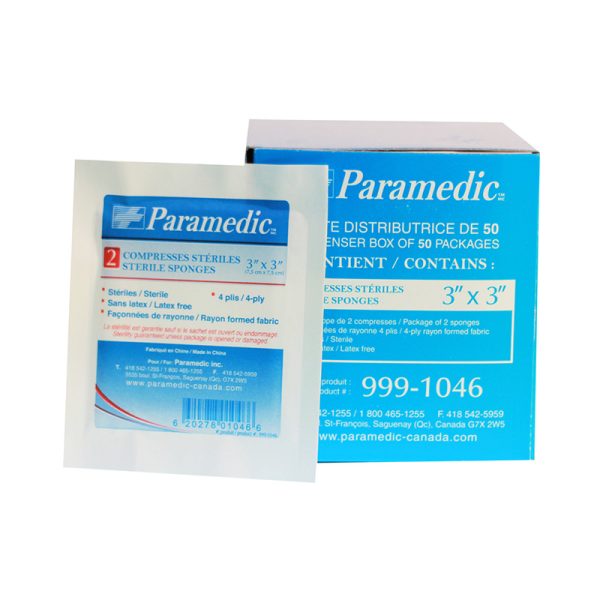compresses-steriles-paramedic-3x3-paquet-50